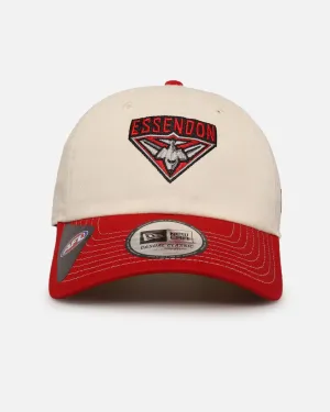New Era Essendon Bombers 'AFL 2025 2 Tone' Casual Classic Strapback Chrome White