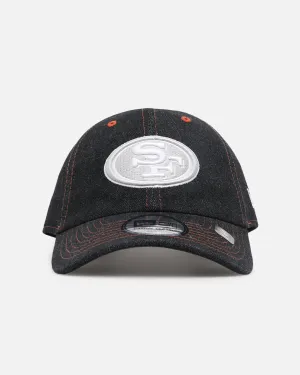 New Era San Francisco 49ers "Black Denim" Classic Casual Strapback Black Denim/Rust Contrast