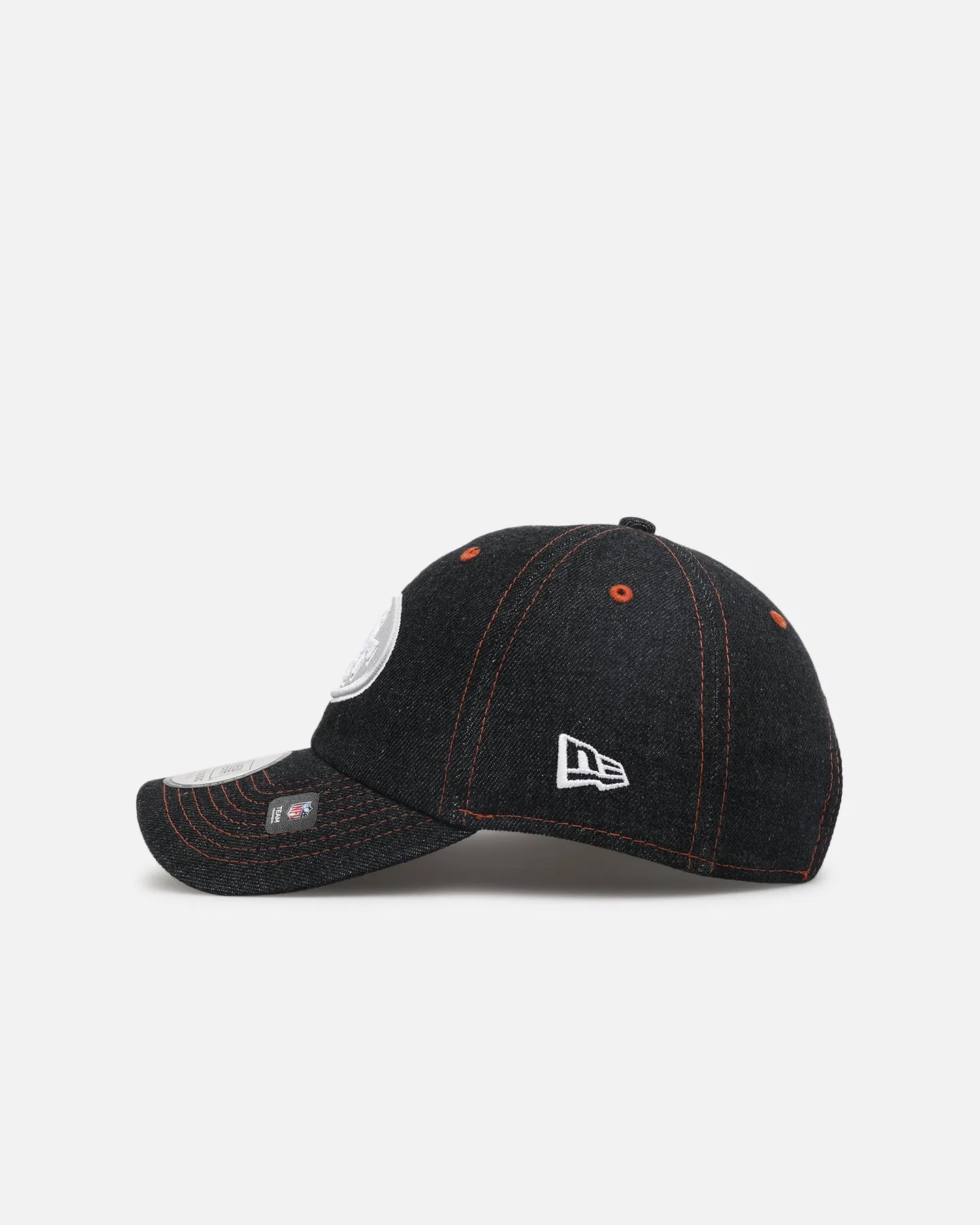 New Era San Francisco 49ers "Black Denim" Classic Casual Strapback Black Denim/Rust Contrast