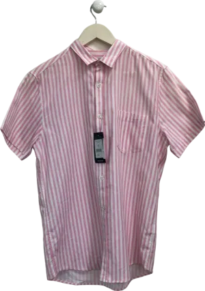New Look Pink and White Striped Shirt UK S