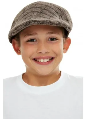 Newspaper Boy Flat Cap Kids Old Fashion Tweed Hat