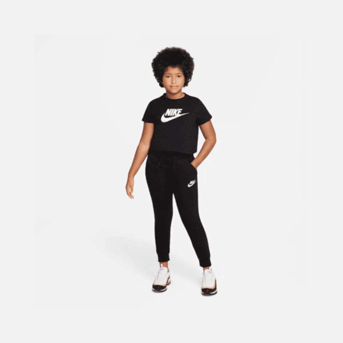 Nike Sportswear Women's TEE CROP FUTURA -Black