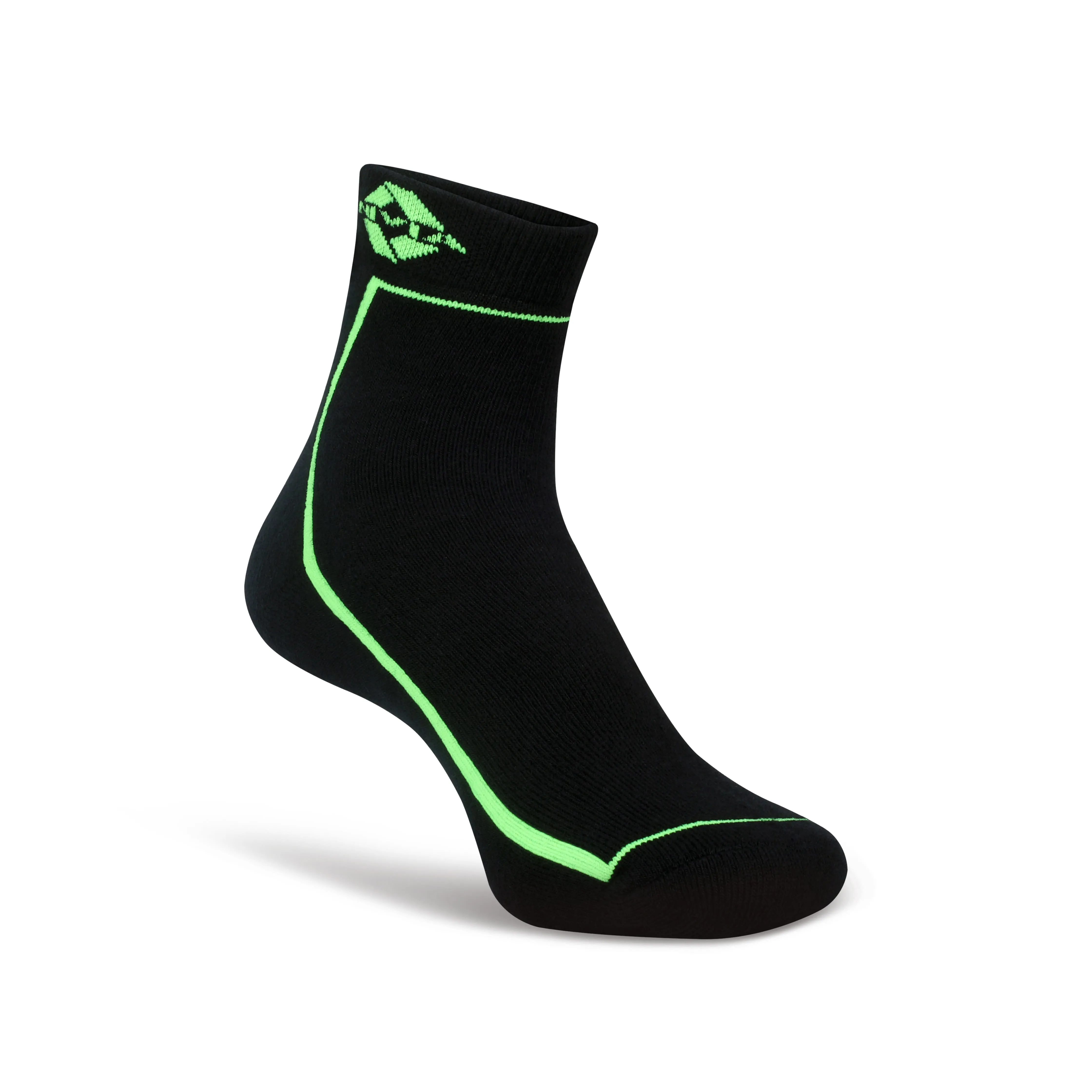 NIVIA STRIPES SPORTS SOCKS HIGH ANKLE (BLACK/F.GREEN)