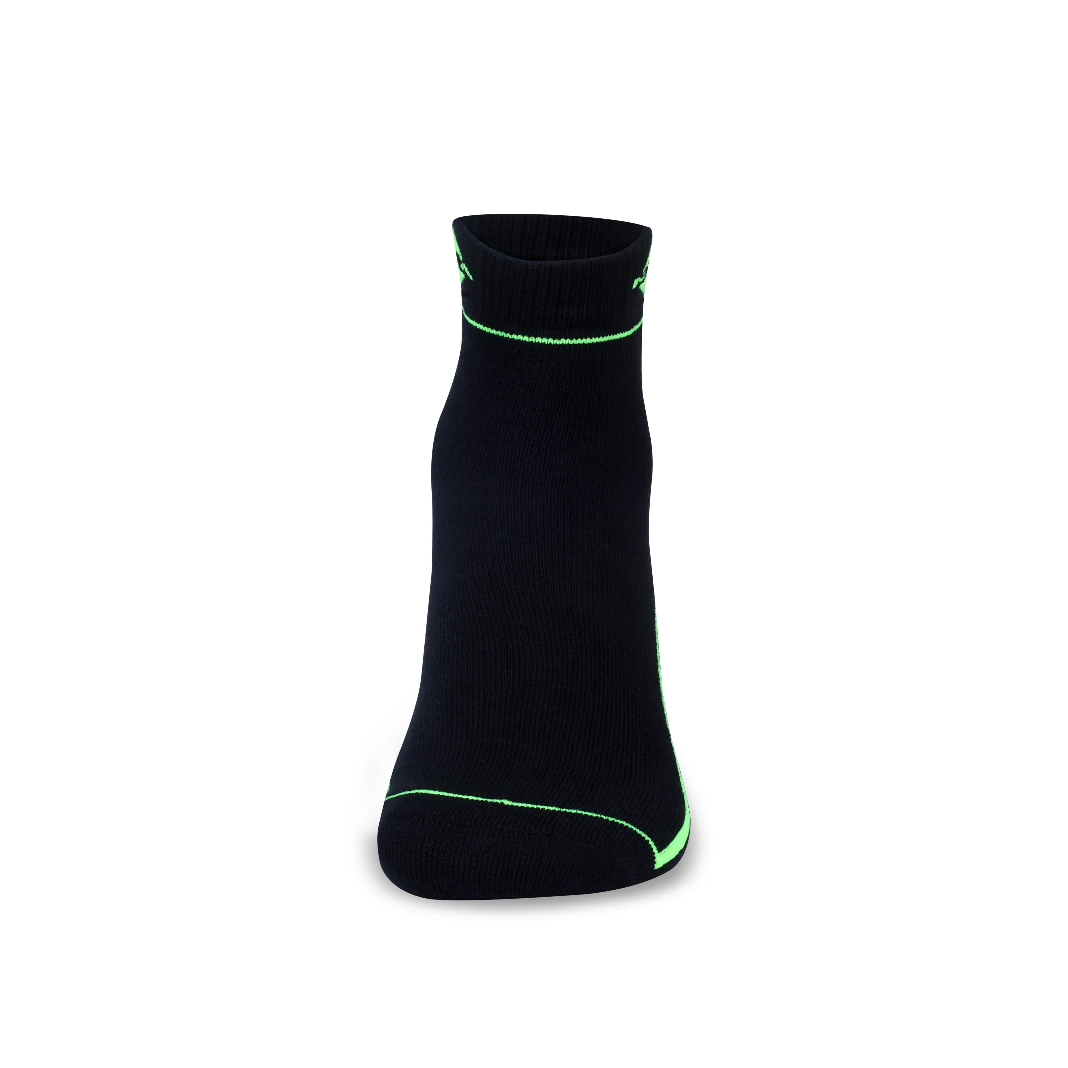 NIVIA STRIPES SPORTS SOCKS HIGH ANKLE (BLACK/F.GREEN)
