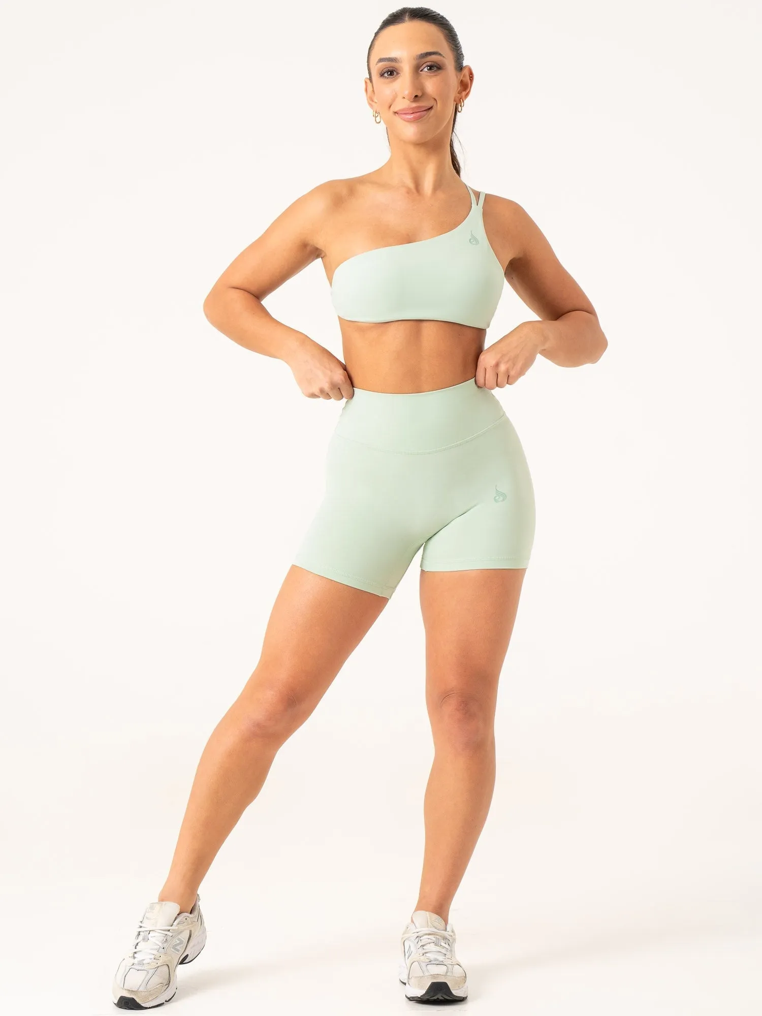NKD One Shoulder Sports Bra - Cucumber