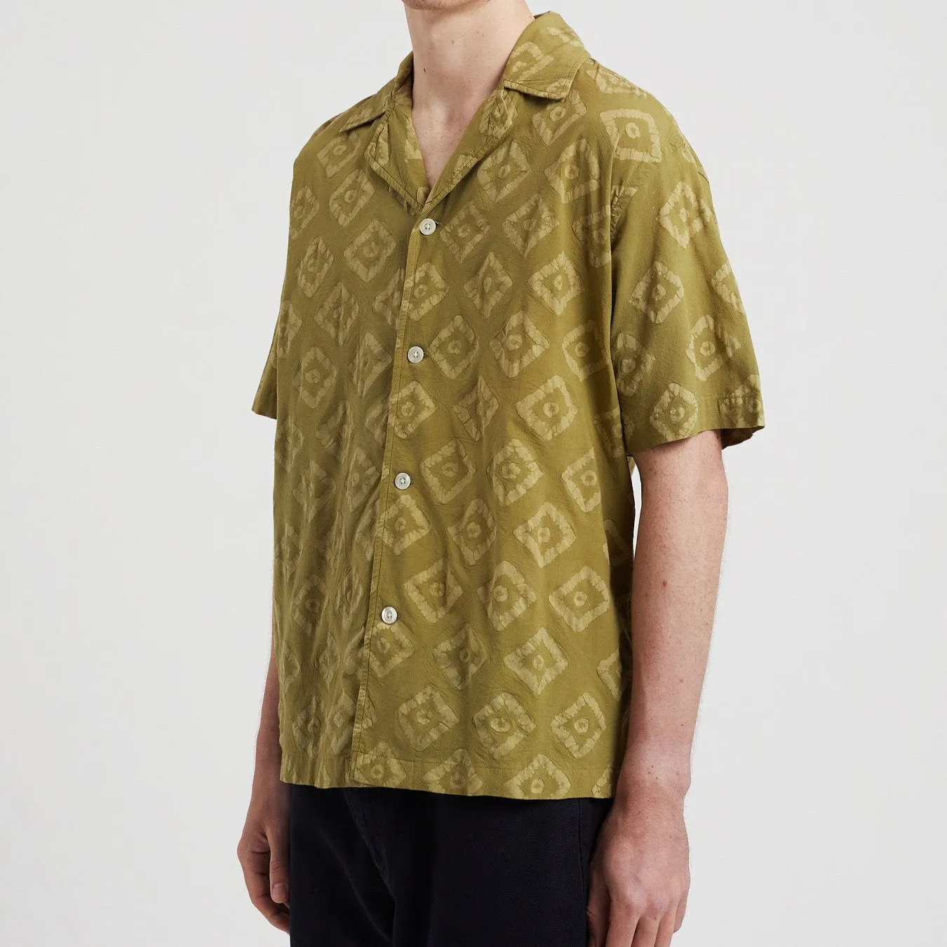 Norse Projects Mads Batik SS Shirt Moss Green