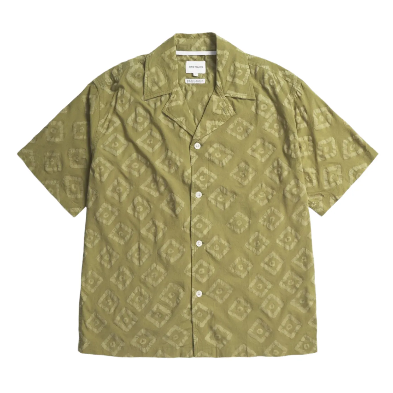 Norse Projects Mads Batik SS Shirt Moss Green