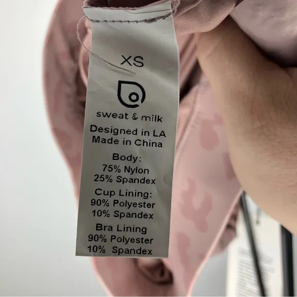 NWT SWEAT &amp; MILK Chloé 3 Running Nursing Sports Bra Pink Panther XS