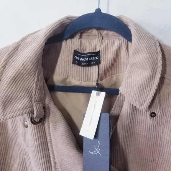 NWT The Fifth Label Electron Jacket Size XL Corduroy Bomber Anthropologie