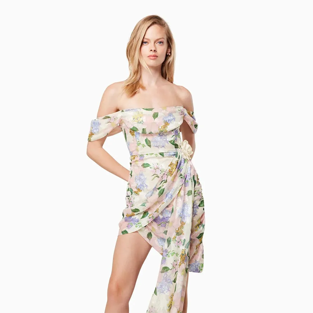 Off Shoulder Floral Mini Dress KLYF1203
