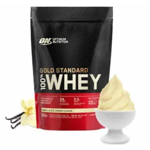 Optimum Nutrition 100% Whey Protein Gold Standard (1 Lb) Vanilla Ice Cream EXP Mar 2026