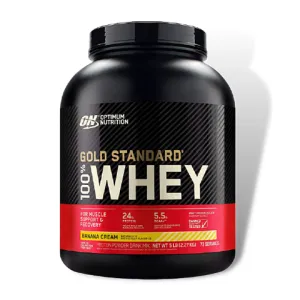 Optimum Nutrition 100% Whey Protein Gold Standard (5 Lbs) Banana Cream (73 servings) EXP Oct 2026
