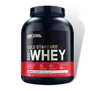 Optimum Nutrition 100% Whey Protein Gold Standard (5 Lbs) Cookies & Cream (68 servings) EXP Nov 2025