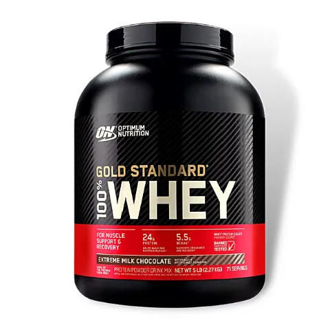 Optimum Nutrition 100% Whey Protein Gold Standard (5 Lbs) Extreme Milk Chocolate Exp Oct  2025