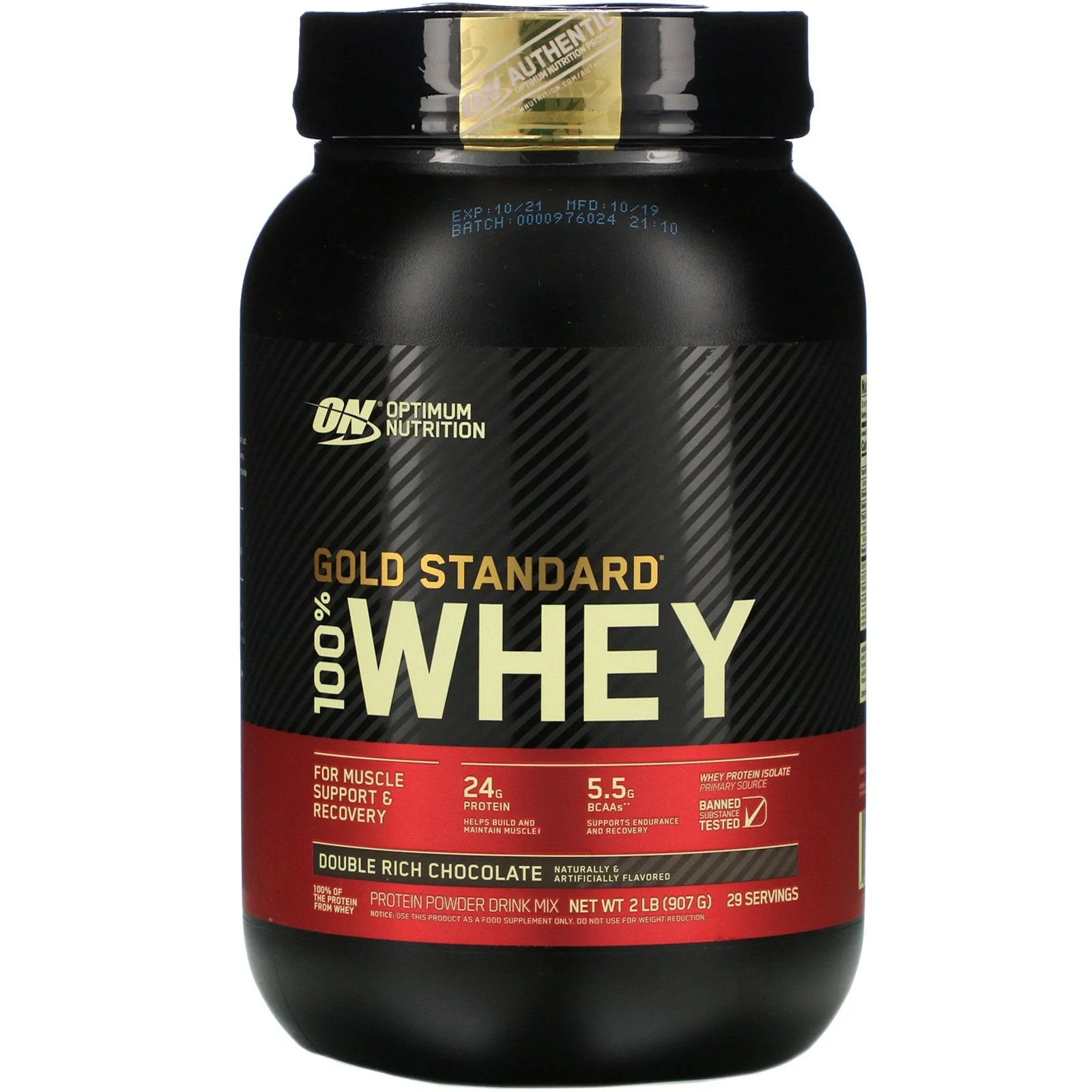 Optimum Nutrition Gold Standard 100% Whey Protein, 2 Lbs