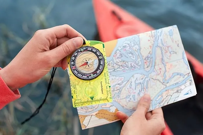 Orienteering Compass Hiking Backpacking Compass | Advanced Scout Compass Camping Navigation - Boy Scout Compass for Kids | Professional Field Compass for Map Reading - Best TurnOnSport Survival Gifts