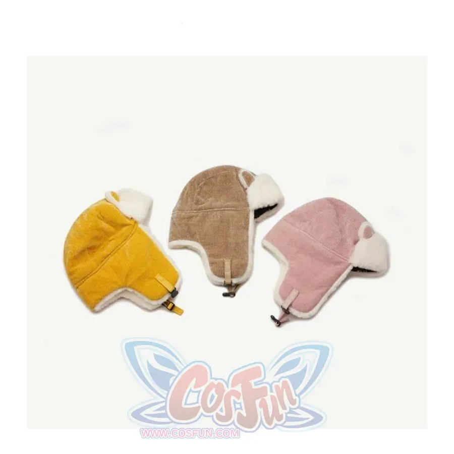 Outdoor Cute Fox Ears Fleece Helmet Caps J40597