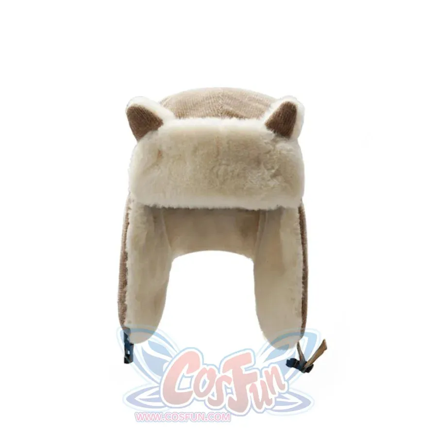 Outdoor Cute Fox Ears Fleece Helmet Caps J40597