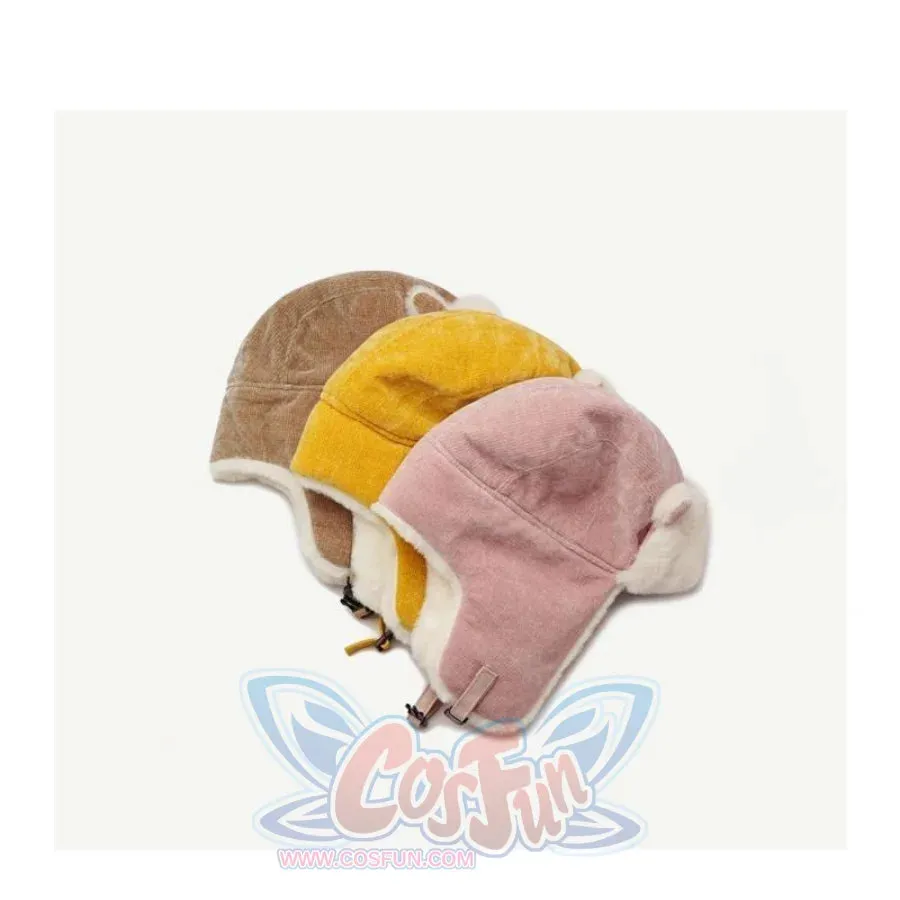Outdoor Cute Fox Ears Fleece Helmet Caps J40597