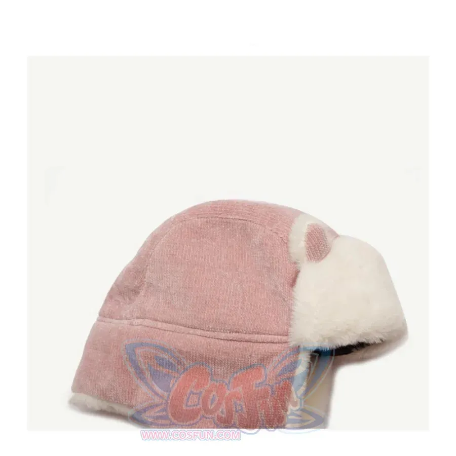 Outdoor Cute Fox Ears Fleece Helmet Caps J40597