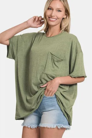 Oversized Front Pocket T-Shirt