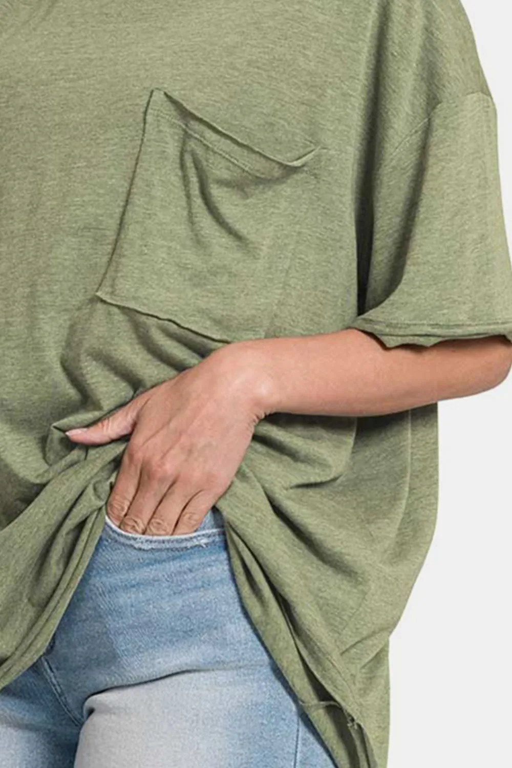 Oversized Front Pocket T-Shirt