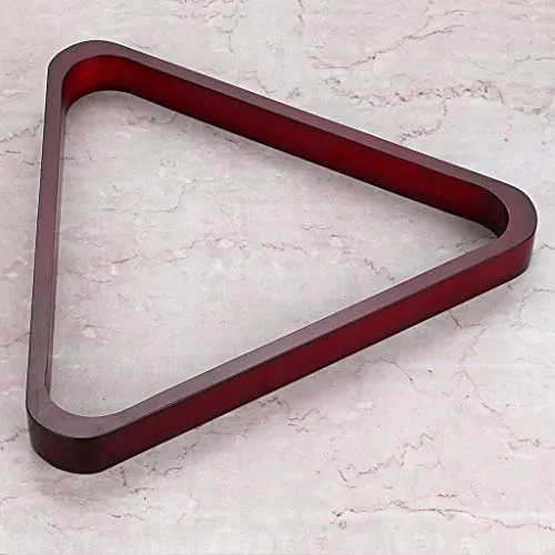 OwnMy Set of 2 Wooden Billiard Ball Rack Set, Vintage Solid Wood Billiard 8-Ball Triangle Rack & 9-Ball Diamond Rack Table Pool Ball Racks (Red)