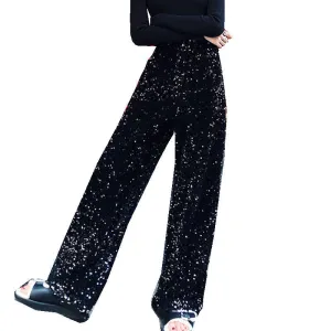 Pantalon taille haute vintage femme