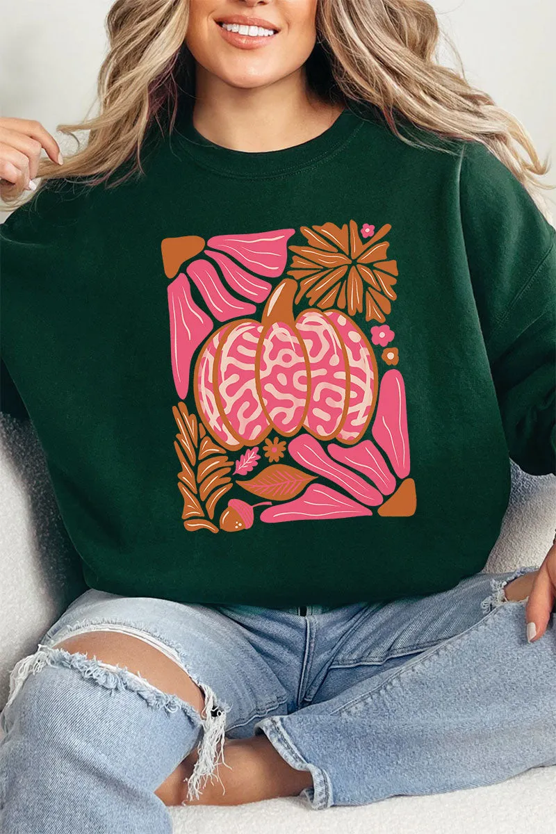 Pink Pumpkin Heavy-weight Crew Sweatshirt