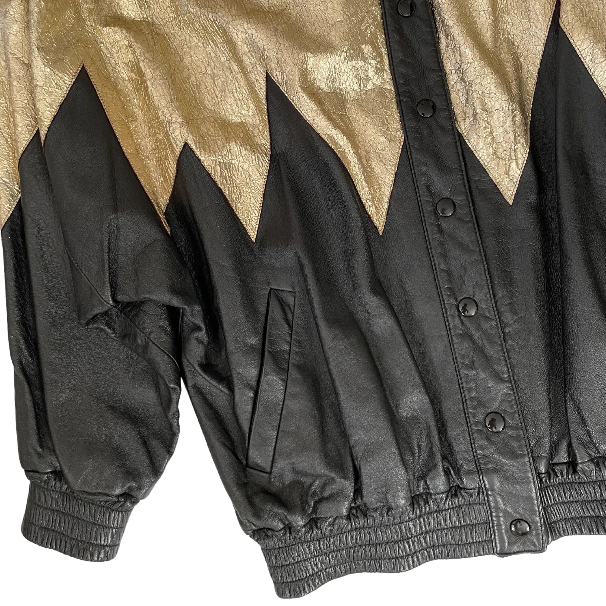 Pogia 1980's Western Style Vintage Leather Jacket