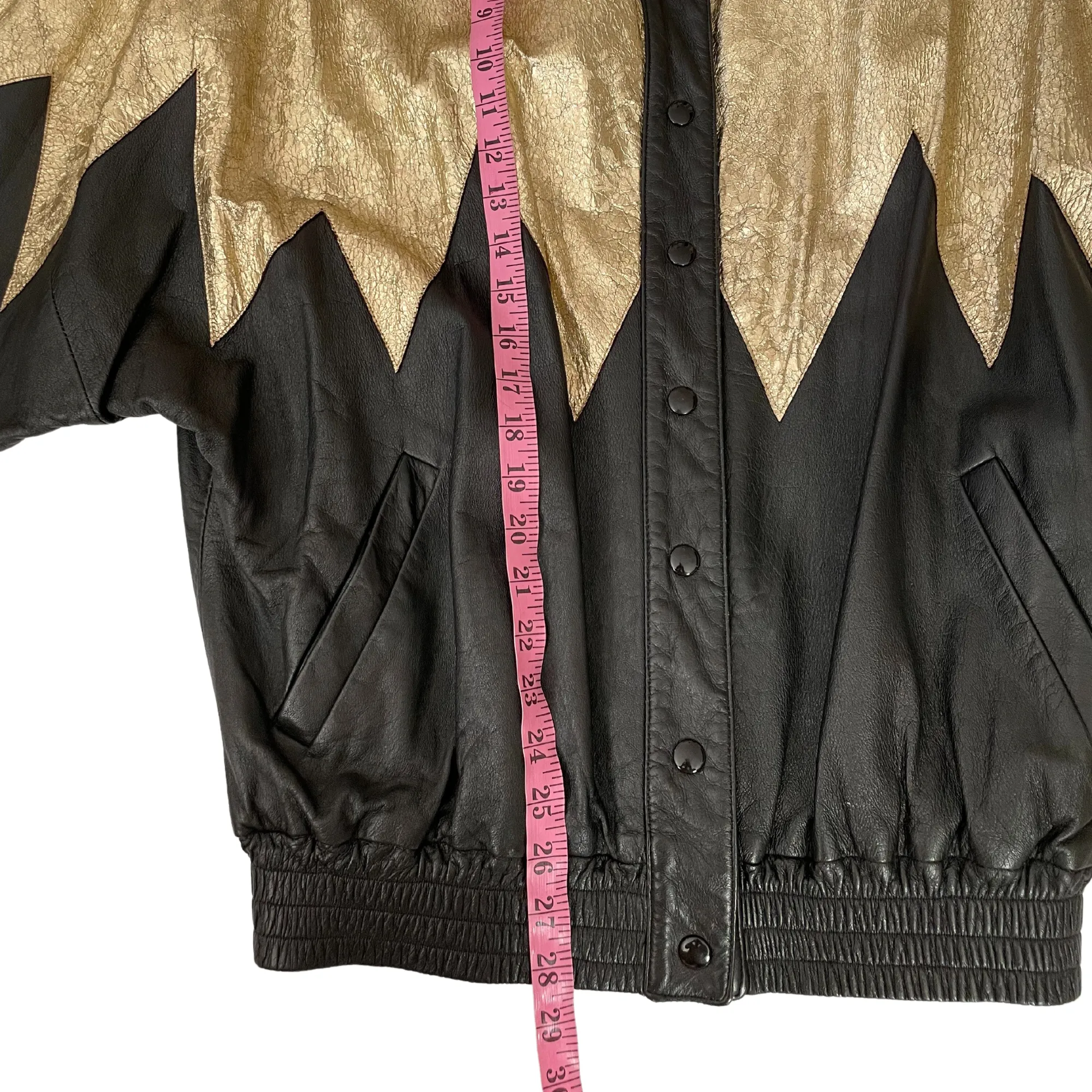 Pogia 1980's Western Style Vintage Leather Jacket