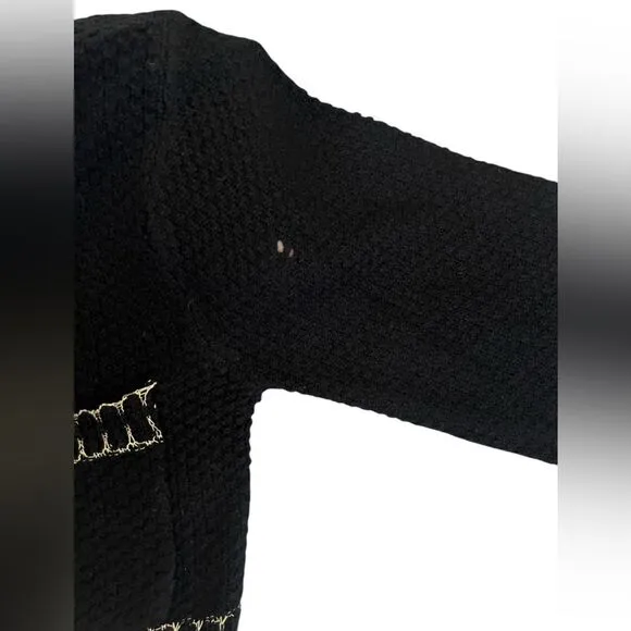 POL Contrast Drop Shoulder Cropped Sweater size small