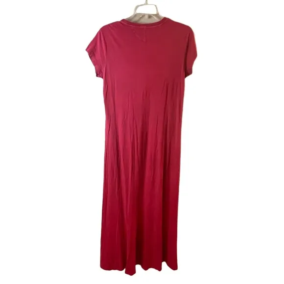 Polo Ralph Lauren Red Short Sleeve Crew Neck Maxi Dress XL