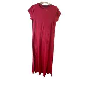 Polo Ralph Lauren Red Short Sleeve Crew Neck Maxi Dress XL