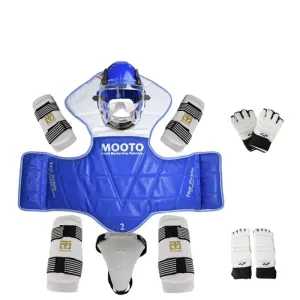 Premium 8pcs Taekwondo Protective Gear Set – Full Body Protection for Combat & Competition, Thickened Training Equipment with Helmet, Chest, Leg, Arm, and Crotch Guards