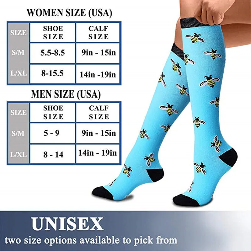 Premium Compression Socks for Men – 20-30mmHg Sports & Running Support – Cat & Dog Animal Print High Stockings – 2/4/6/8/10 Pairs – Improve Circulation & Reduce Fatigue