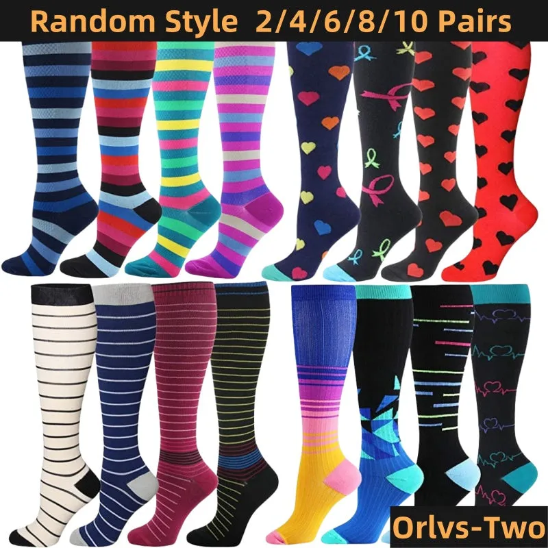 Premium Compression Socks for Men – 20-30mmHg Sports & Running Support – Cat & Dog Animal Print High Stockings – 2/4/6/8/10 Pairs – Improve Circulation & Reduce Fatigue