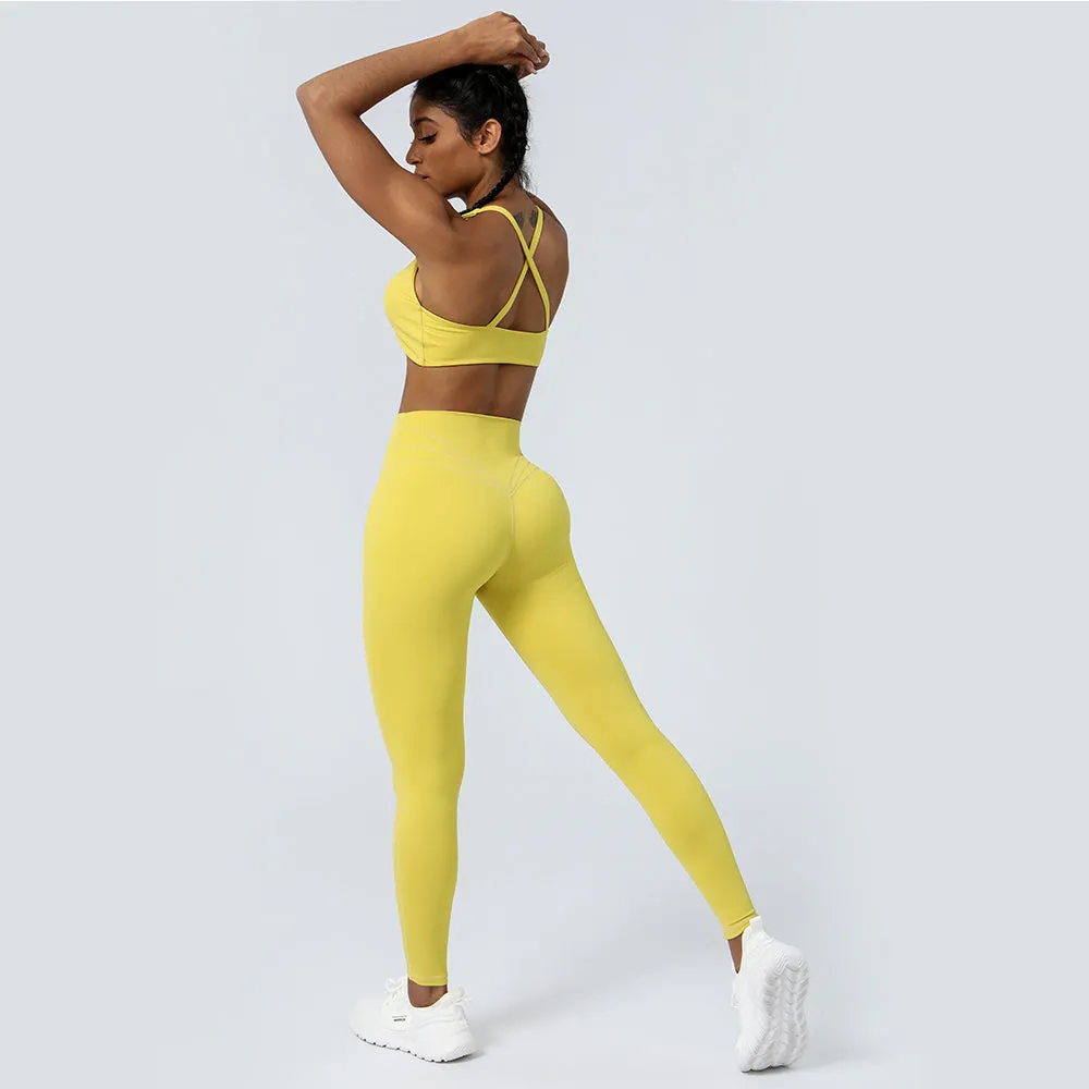 Premium High Support Sports Yoga Bra – Sexy Halter Straps, Push-Up Padded Bralette for Running, Gym & Fitness – Impact-Resistant, Comfortable Workout Underwear