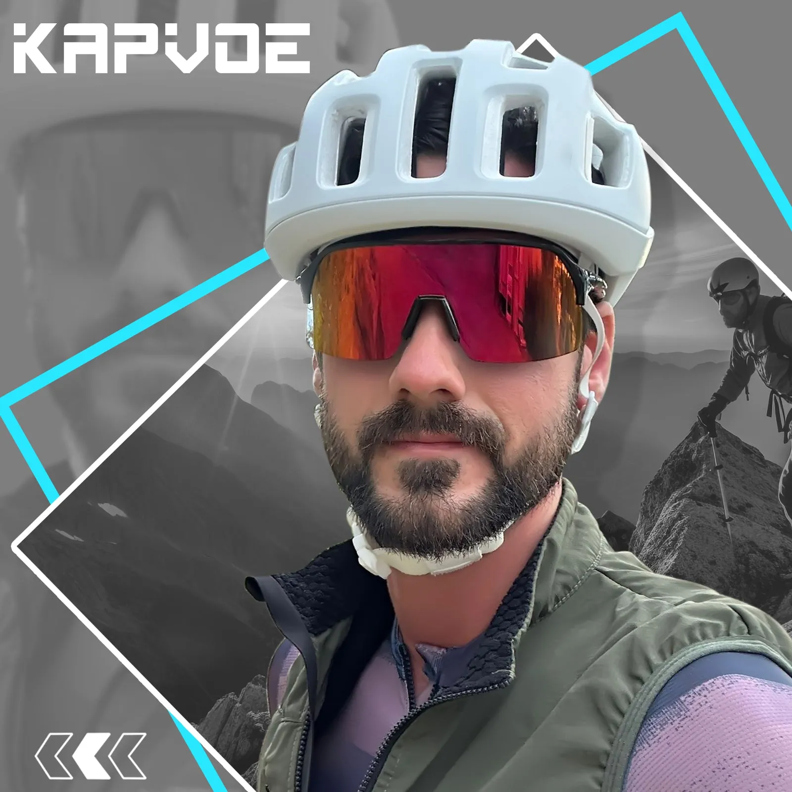 Premium Polarized Cycling Sunglasses – UV Protection, HD Lens, 1 or 4 Lens Options for Road, Mountain Bike & Outdoor Sports Eyewear for Men & Women