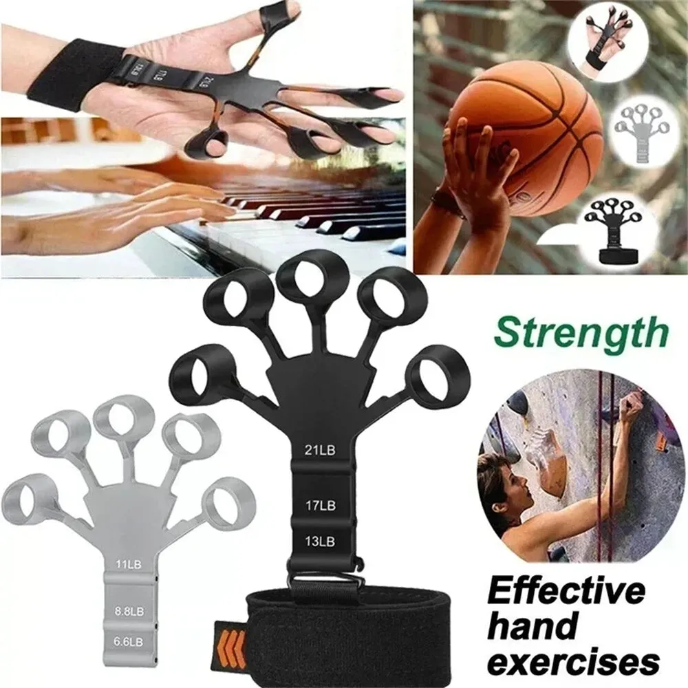 Premium Silicone Hand Strengthener & Finger Exerciser - Grip Trainer for Arthritis Relief, Muscle Relaxation & Sports Training - Durable Finger Stretcher for Climbing, Musicians & Everyday Use - Portable & Easy to Use