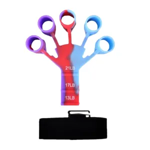 Premium Silicone Hand Strengthener & Finger Exerciser - Grip Trainer for Arthritis Relief, Muscle Relaxation & Sports Training - Durable Finger Stretcher for Climbing, Musicians & Everyday Use - Portable & Easy to Use