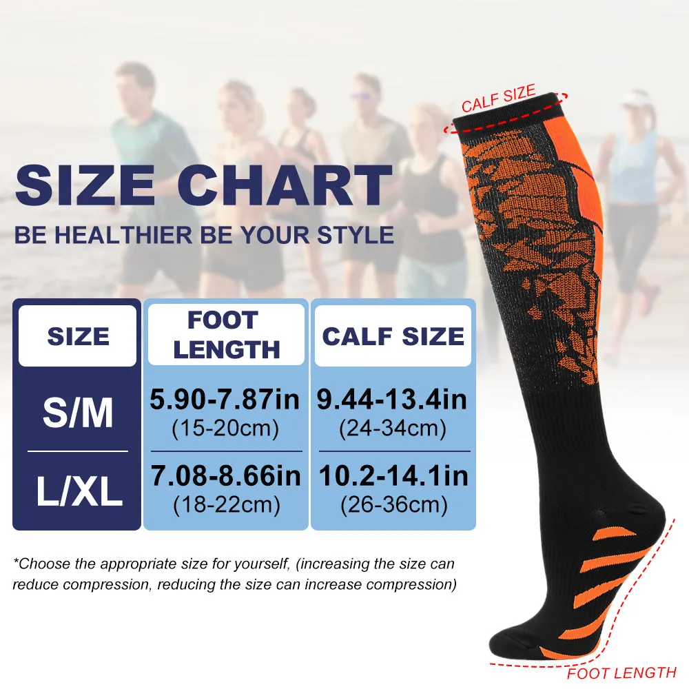 Premium Sports Compression Socks for Men & Women – Calf Support for Running, Flight Travel, Pregnancy, Athletic, and Circulation Relief