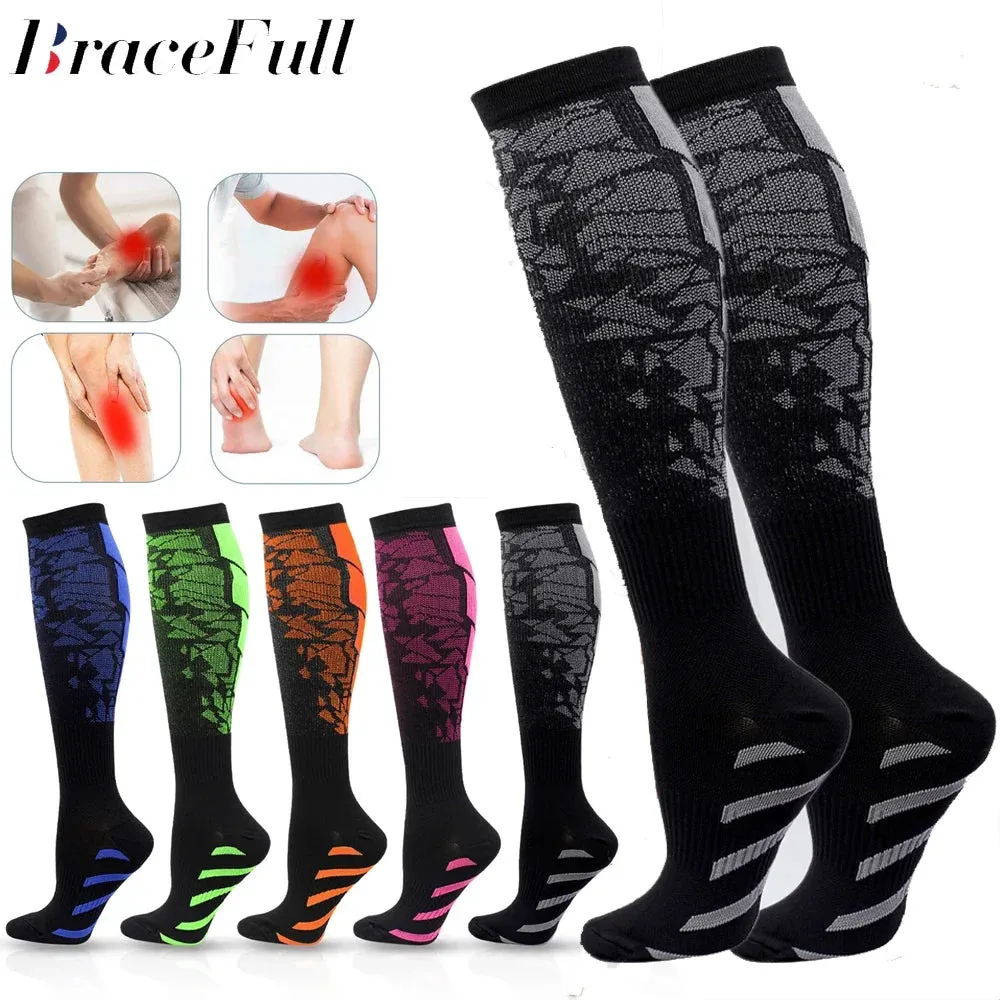 Premium Sports Compression Socks for Men & Women – Calf Support for Running, Flight Travel, Pregnancy, Athletic, and Circulation Relief
