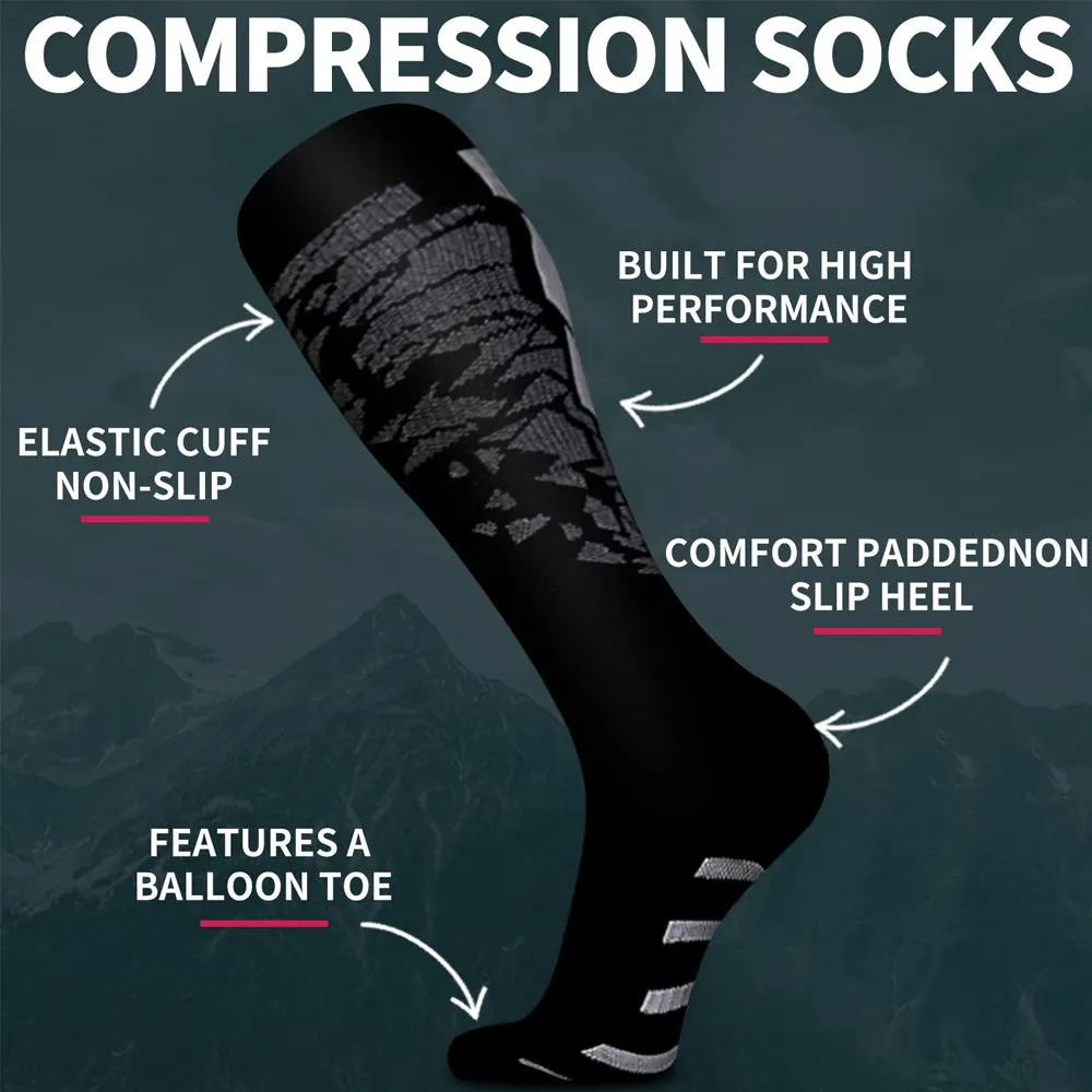 Premium Sports Compression Socks for Men & Women – Calf Support for Running, Flight Travel, Pregnancy, Athletic, and Circulation Relief