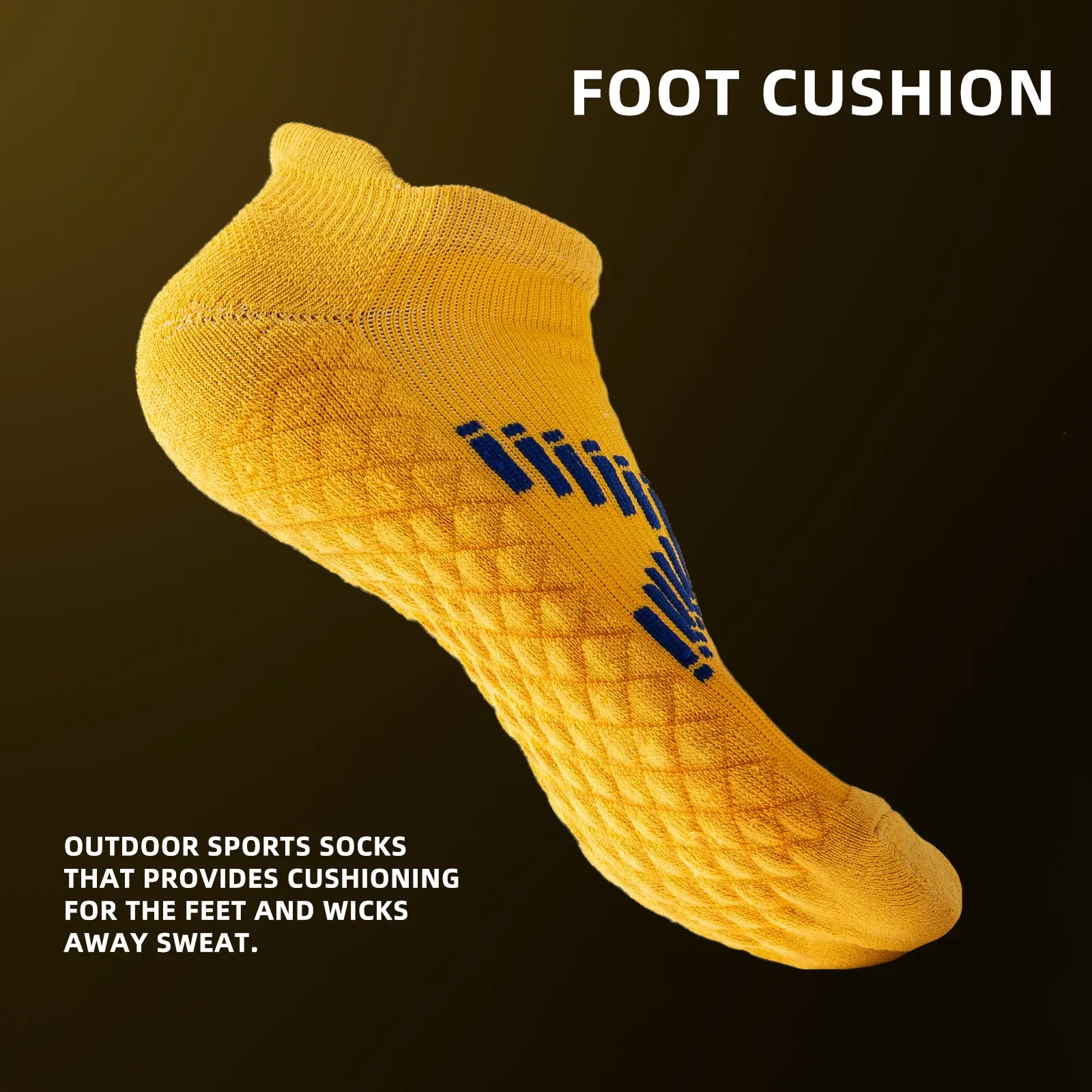 Premium Sweat Absorbing Compression Running & Hiking Socks – 6 Pairs, Thick Cotton Ankle Sports Socks for Men & Women, Low Cut, Breathable, Moisture-Wicking, Compression Support