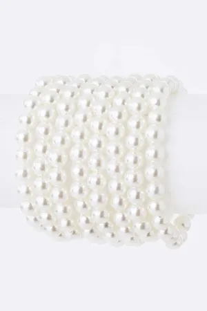 Radiant-Pearl Stretch Bracelet Set