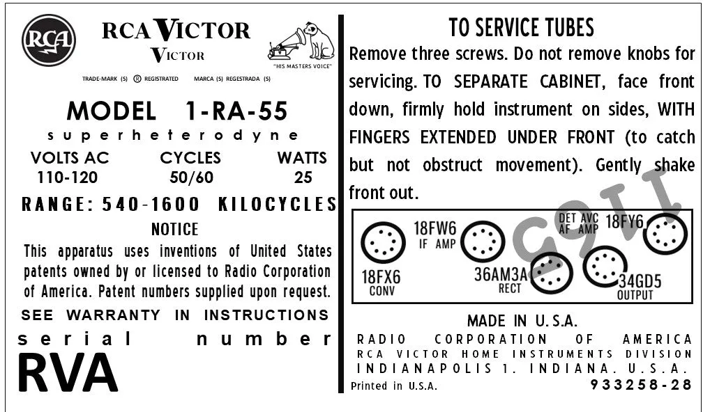 RCA-1RA55
