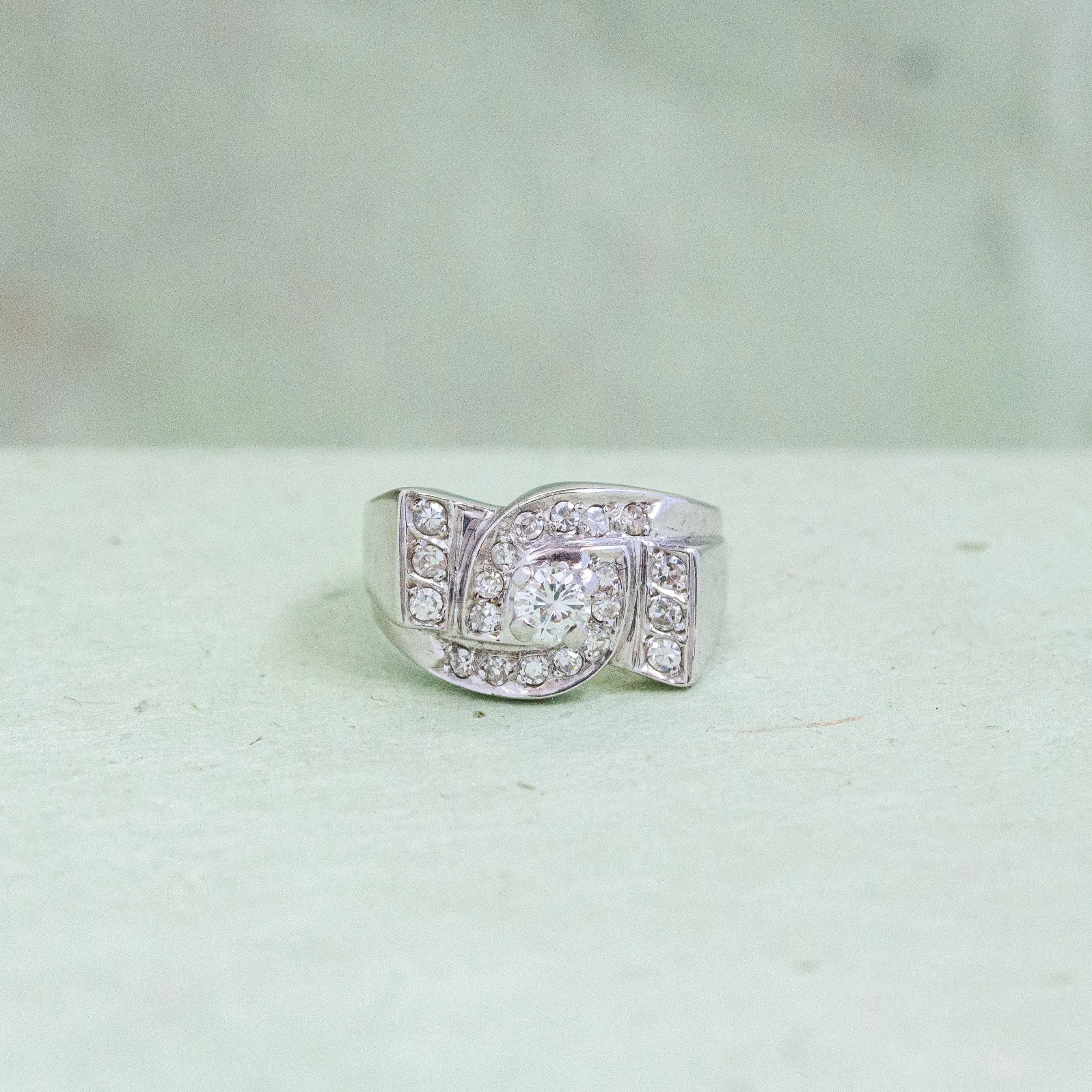 Retro Diamond Ring, 14k