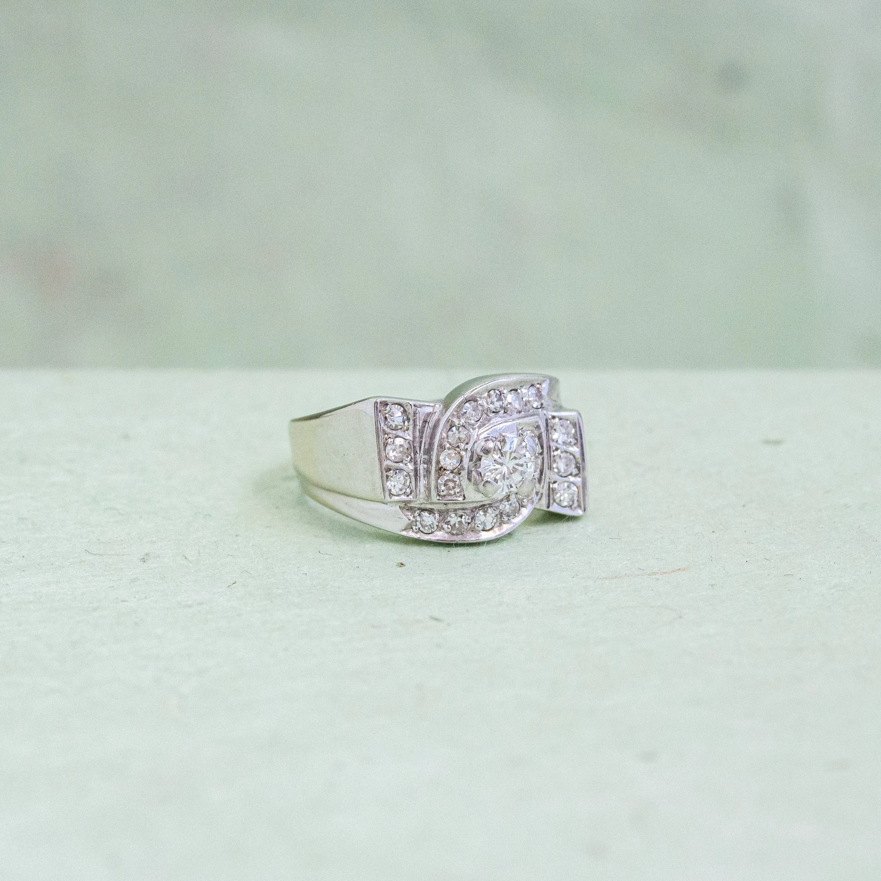Retro Diamond Ring, 14k