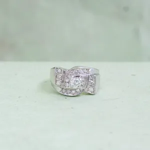 Retro Diamond Ring, 14k